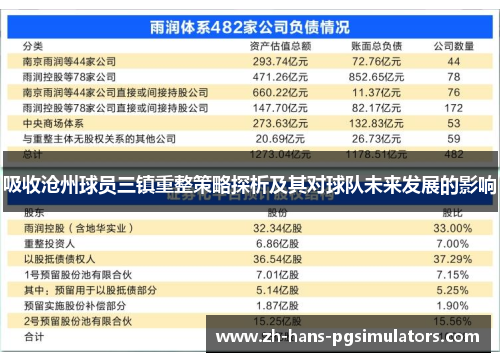吸收沧州球员三镇重整策略探析及其对球队未来发展的影响