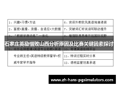 石家庄英励惜败山西分析原因及比赛关键因素探讨